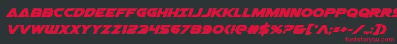 フォントAirstrikebold – 黒い背景に赤い文字