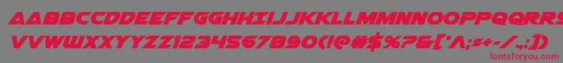 Airstrikebold Font – Red Fonts on Gray Background