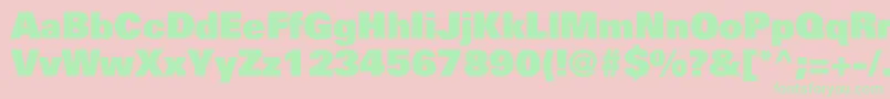 Partnerblack Font – Green Fonts on Pink Background