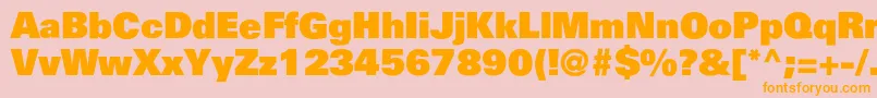 Partnerblack Font – Orange Fonts on Pink Background