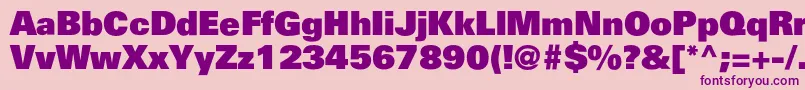 Partnerblack Font – Purple Fonts on Pink Background