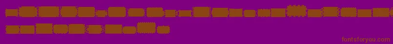 SlSolid01 Font – Brown Fonts on Purple Background