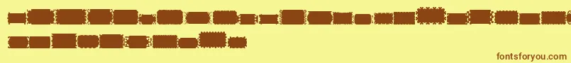 Police SlSolid01 – polices brunes sur fond jaune