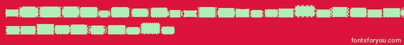 SlSolid01 Font – Green Fonts on Red Background