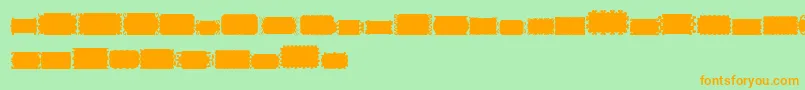 SlSolid01 Font – Orange Fonts on Green Background