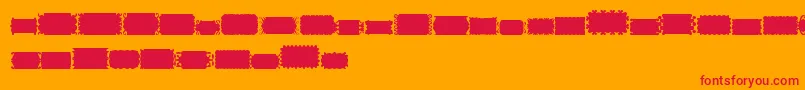 SlSolid01 Font – Red Fonts on Orange Background