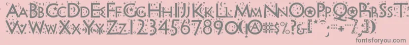 Night Sky Font – Gray Fonts on Pink Background