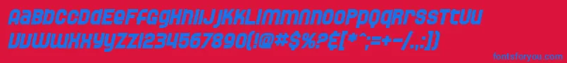 SfSpeedwaystarBoldOblique Font – Blue Fonts on Red Background