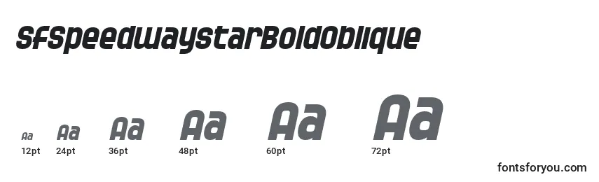 SfSpeedwaystarBoldOblique Font Sizes