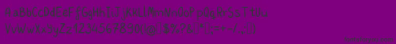 フォントKharu – 紫の背景に黒い文字