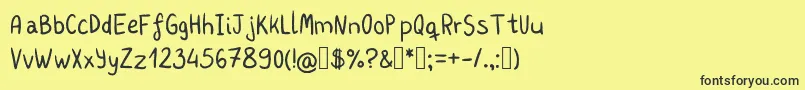 Kharu Font – Black Fonts on Yellow Background
