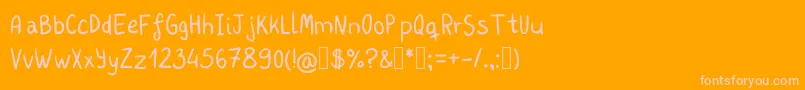 Kharu-Schriftart – Rosa Schriften auf orangefarbenem Hintergrund