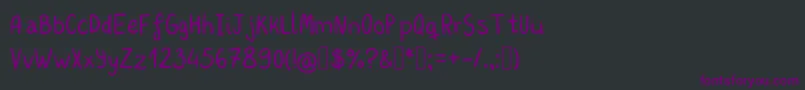 フォントKharu – 黒い背景に紫のフォント