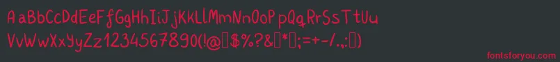 Kharu Font – Red Fonts on Black Background