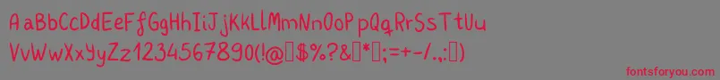Kharu Font – Red Fonts on Gray Background