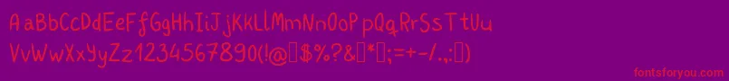 Kharu Font – Red Fonts on Purple Background