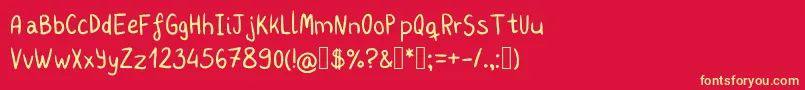 Kharu Font – Yellow Fonts on Red Background