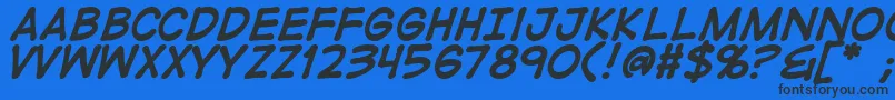 DigitalstripBold Font – Black Fonts on Blue Background