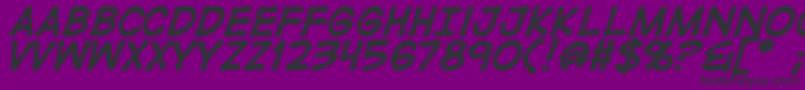 DigitalstripBold Font – Black Fonts on Purple Background