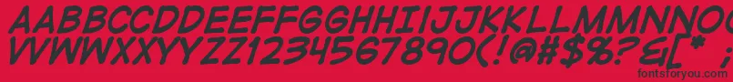 DigitalstripBold Font – Black Fonts on Red Background