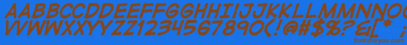 DigitalstripBold Font – Brown Fonts on Blue Background