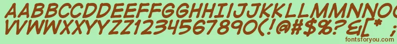 DigitalstripBold Font – Brown Fonts on Green Background