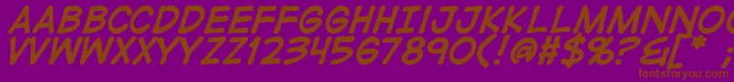 DigitalstripBold Font – Brown Fonts on Purple Background