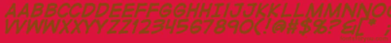 DigitalstripBold Font – Brown Fonts on Red Background
