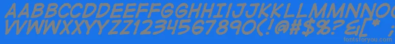 DigitalstripBold Font – Gray Fonts on Blue Background