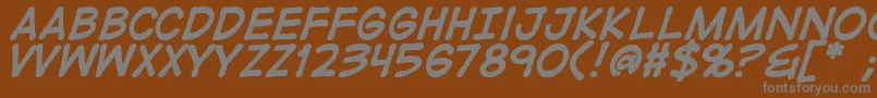 DigitalstripBold Font – Gray Fonts on Brown Background