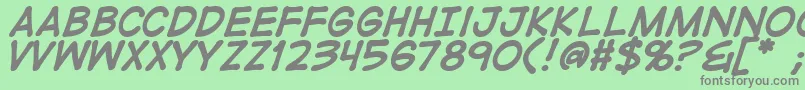 DigitalstripBold Font – Gray Fonts on Green Background