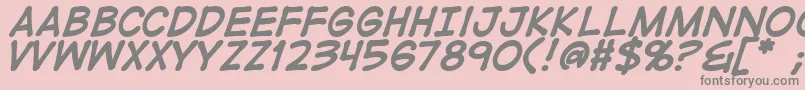 DigitalstripBold Font – Gray Fonts on Pink Background