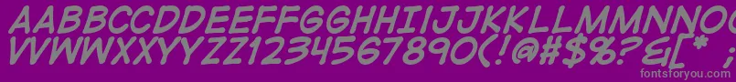 DigitalstripBold Font – Gray Fonts on Purple Background