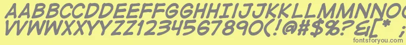 DigitalstripBold Font – Gray Fonts on Yellow Background