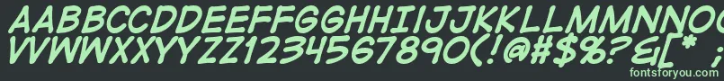DigitalstripBold Font – Green Fonts on Black Background