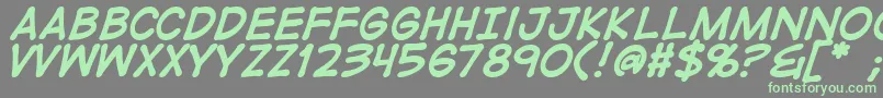 DigitalstripBold Font – Green Fonts on Gray Background