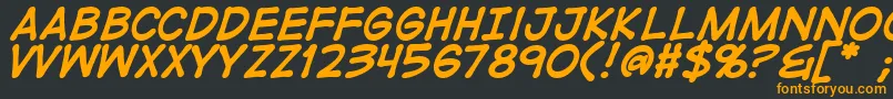 DigitalstripBold Font – Orange Fonts on Black Background