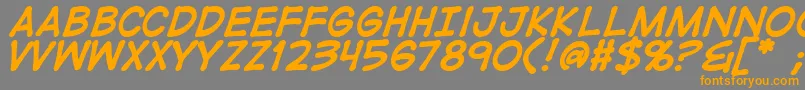 DigitalstripBold Font – Orange Fonts on Gray Background