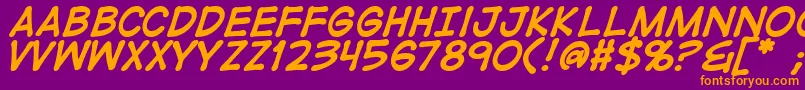 DigitalstripBold Font – Orange Fonts on Purple Background