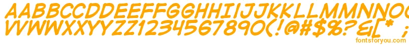 DigitalstripBold Font – Orange Fonts on White Background