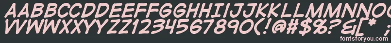 DigitalstripBold Font – Pink Fonts on Black Background