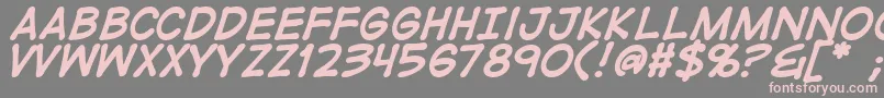 DigitalstripBold Font – Pink Fonts on Gray Background