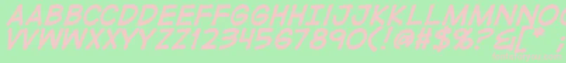DigitalstripBold Font – Pink Fonts on Green Background
