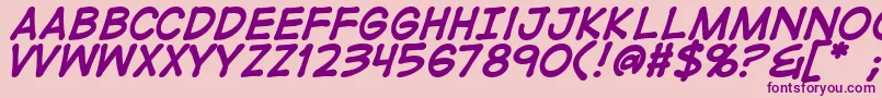 DigitalstripBold Font – Purple Fonts on Pink Background
