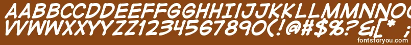 DigitalstripBold Font – White Fonts on Brown Background