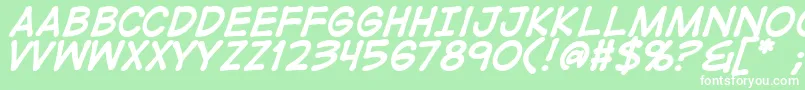 DigitalstripBold Font – White Fonts on Green Background