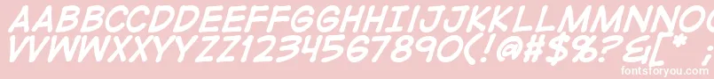 DigitalstripBold Font – White Fonts on Pink Background