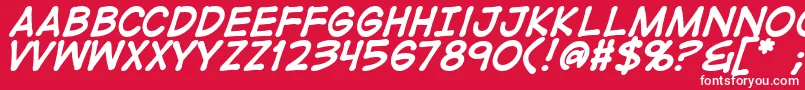 DigitalstripBold Font – White Fonts on Red Background