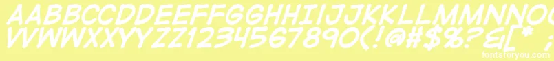DigitalstripBold Font – White Fonts on Yellow Background