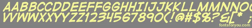 DigitalstripBold Font – Yellow Fonts on Gray Background